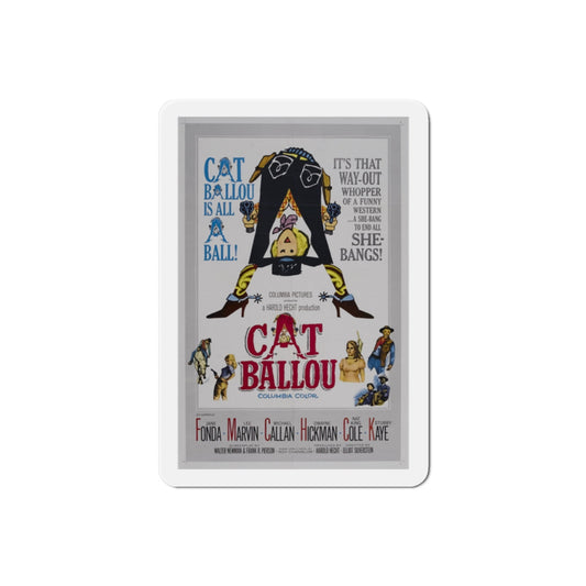 Cat Ballou 1965 Movie Poster Die-Cut Magnet-2 Inch-The Sticker Space