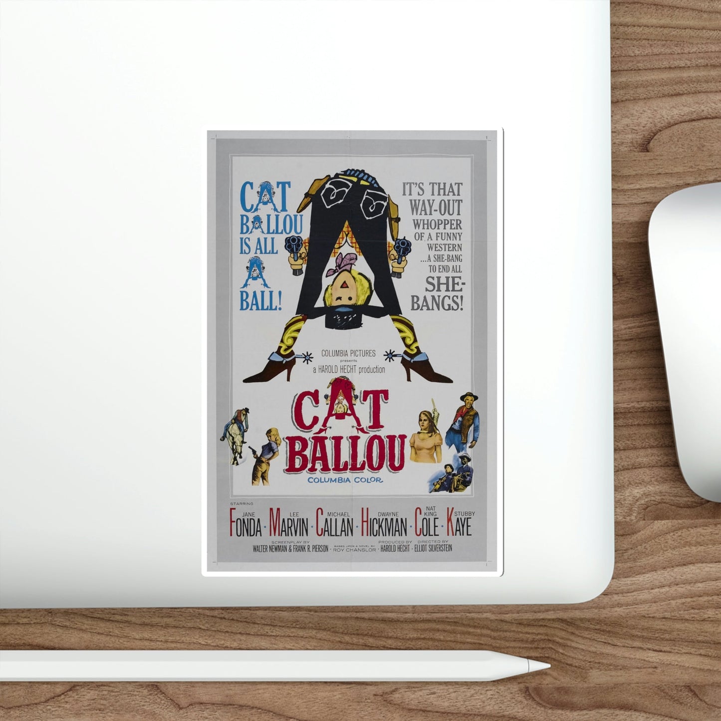 Cat Ballou 1965 Movie Poster STICKER Vinyl Die-Cut Decal-The Sticker Space