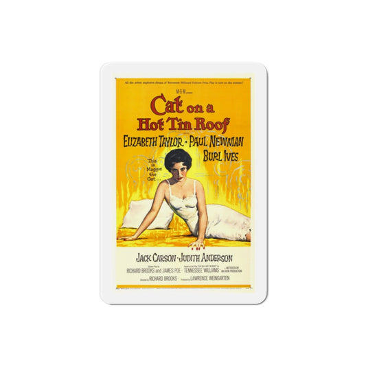 Cat on a Hot Tin Roof 1958 Movie Poster Die-Cut Magnet-2 Inch-The Sticker Space