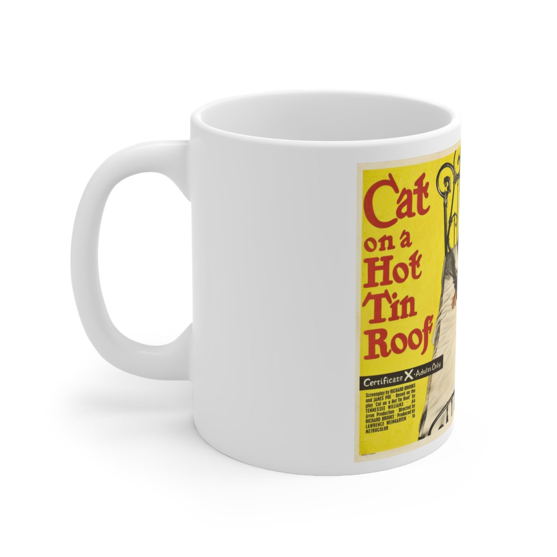 Cat on a Hot Tin Roof 1958 Movie Poster - White Coffee Cup 11oz-11oz-The Sticker Space