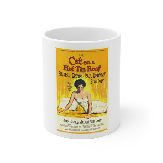 Cat on a Hot Tin Roof 1958 v2 Movie Poster - White Coffee Cup 11oz-11oz-The Sticker Space