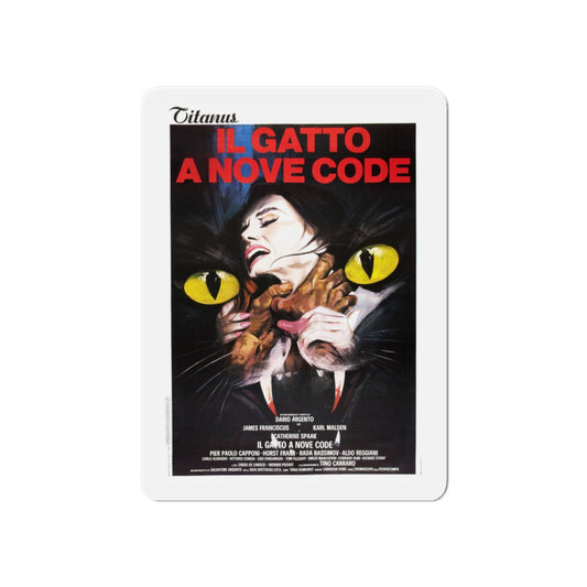 CAT O'NINE TAILS 1971 Movie Poster - Die-Cut Magnet-6 × 6"-The Sticker Space