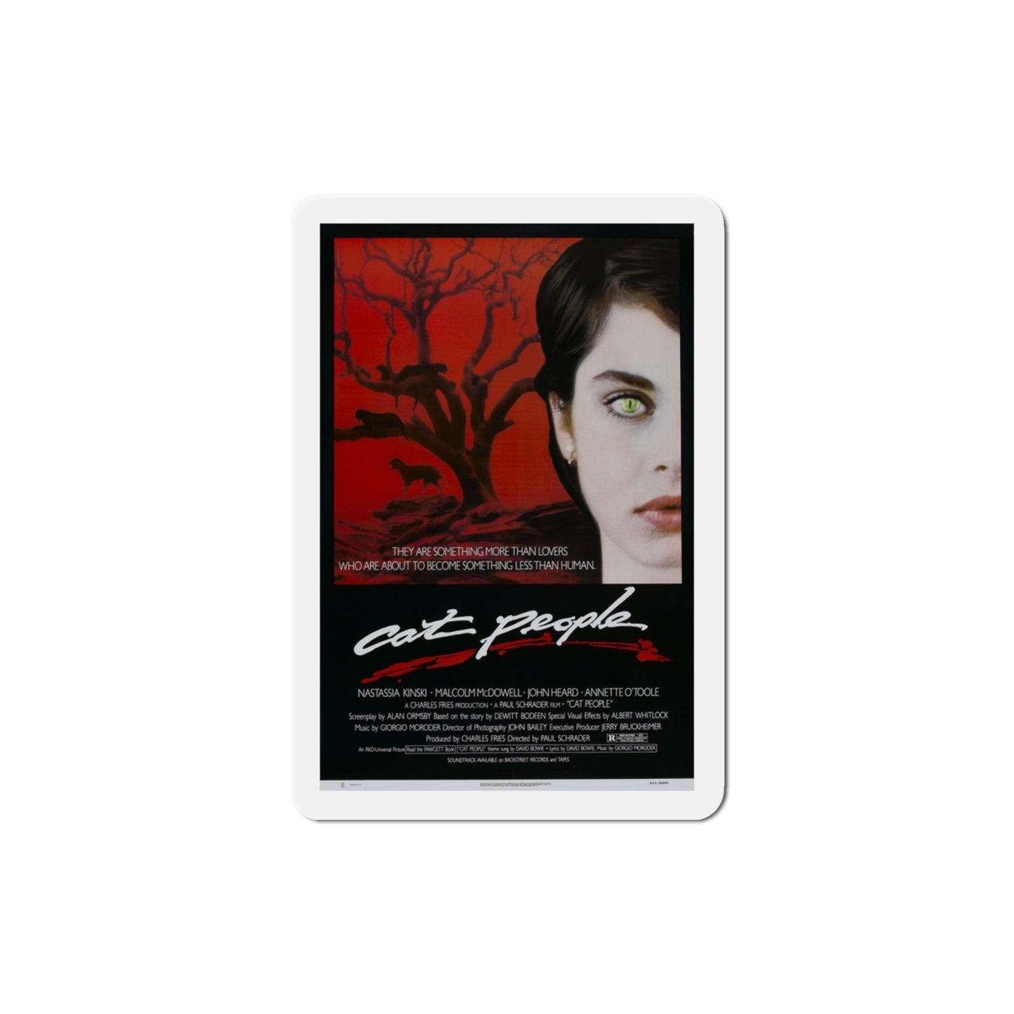 Cat People 1982 Movie Poster Die-Cut Magnet-3" x 3"-The Sticker Space