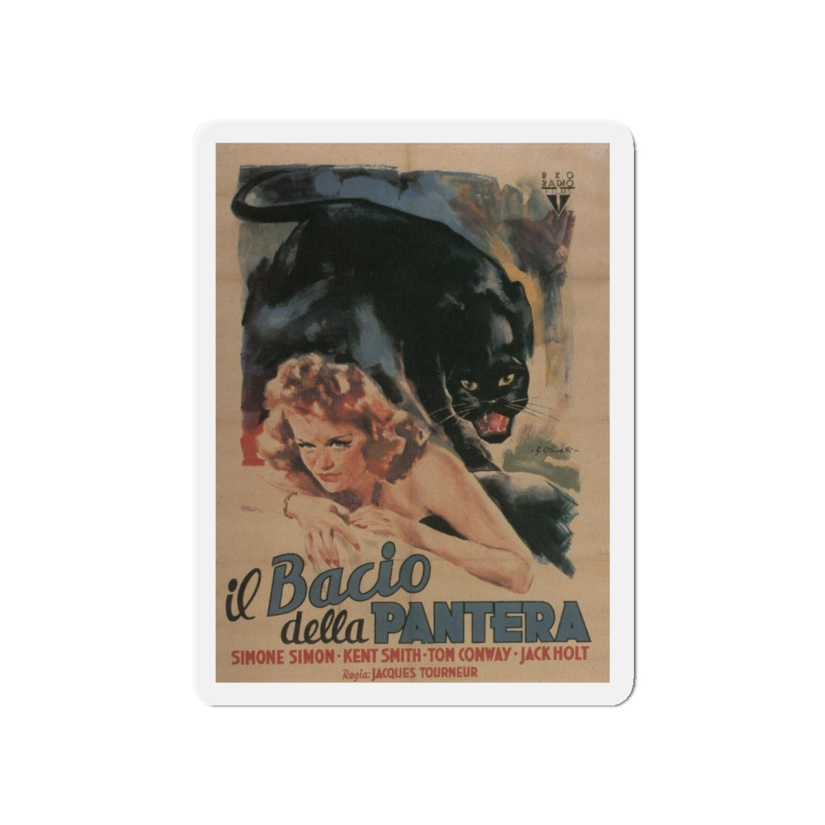 CAT PEOPLE (2) 1942 Movie Poster - Die-Cut Magnet-5" x 5"-The Sticker Space