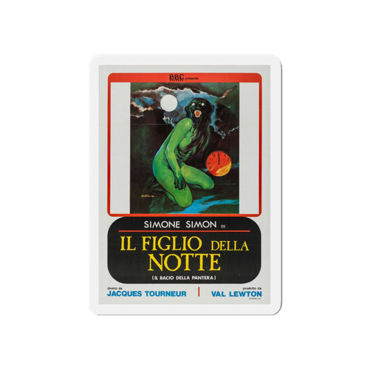 CAT PEOPLE (ITALIAN) 1942 Movie Poster - Die-Cut Magnet-6 × 6"-The Sticker Space