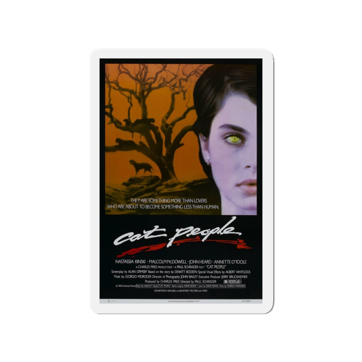 CAT PEOPLE (REMAKE) 1942 Movie Poster - Die-Cut Magnet-3" x 3"-The Sticker Space