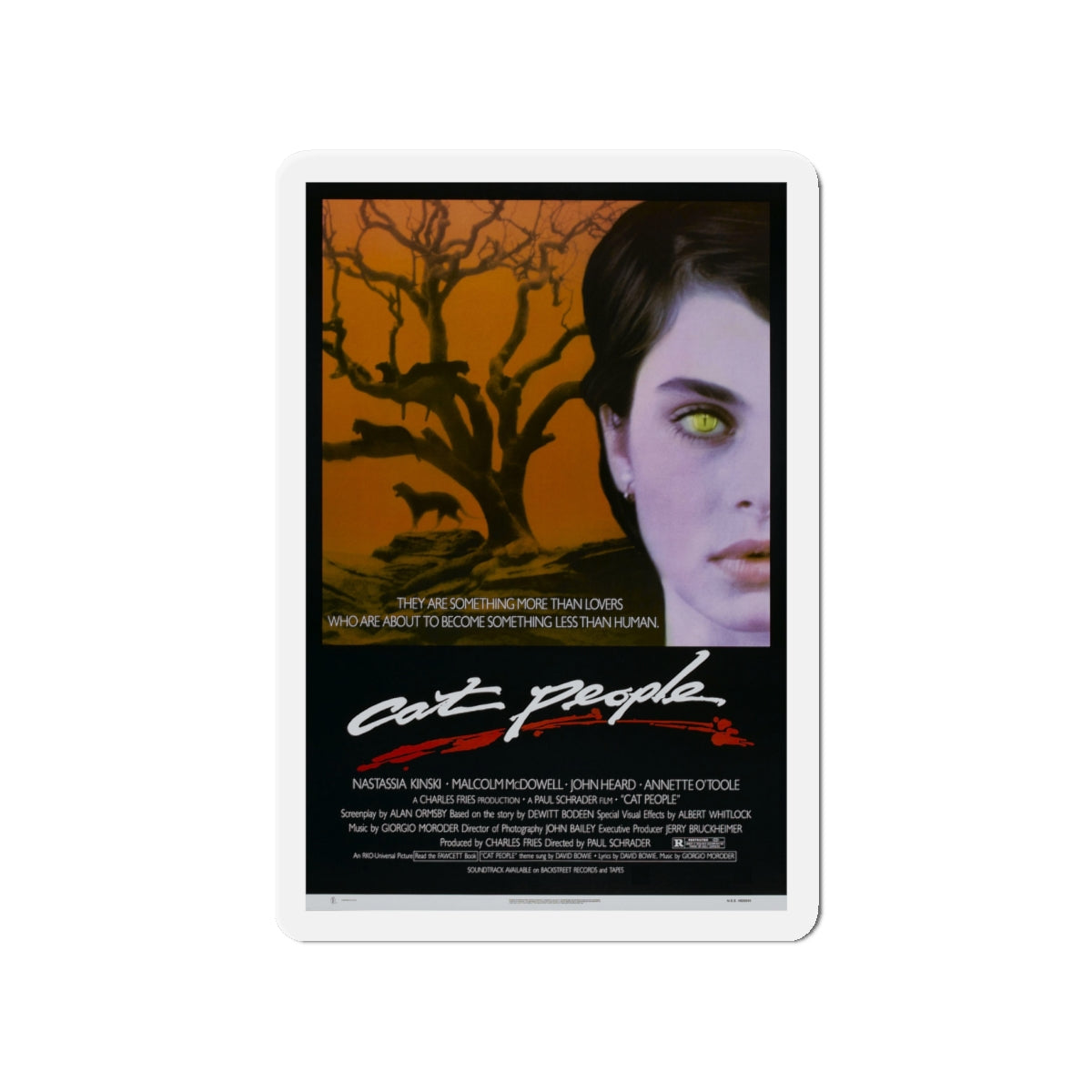 CAT PEOPLE (REMAKE) 1942 Movie Poster - Die-Cut Magnet-4" x 4"-The Sticker Space