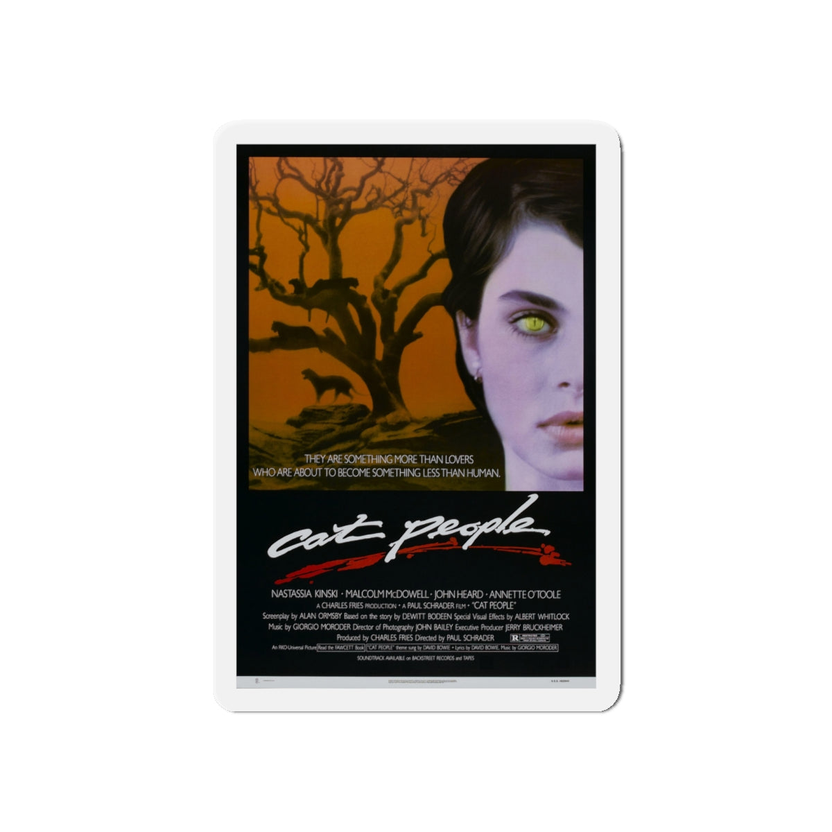 CAT PEOPLE (REMAKE) 1942 Movie Poster - Die-Cut Magnet-5" x 5"-The Sticker Space