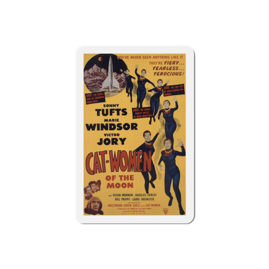 Cat Women of the Moon 1953 Movie Poster Die-Cut Magnet-2 Inch-The Sticker Space