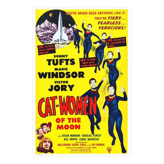 CAT-WOMEN OF THE MOON 1953 - Paper Movie Poster