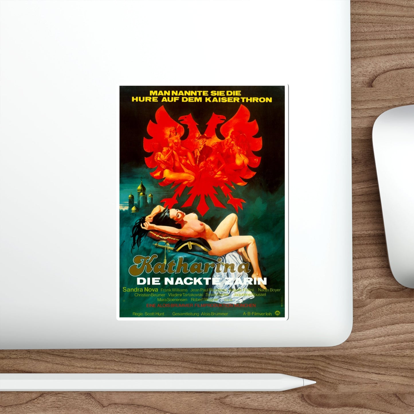CATHERINE THE NAKED QUEEN 1983 Movie Poster STICKER Vinyl Die-Cut Decal-The Sticker Space