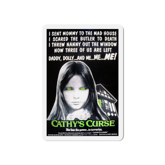 CATHY'S CURSE 1977 Movie Poster - Die-Cut Magnet-6 × 6"-The Sticker Space