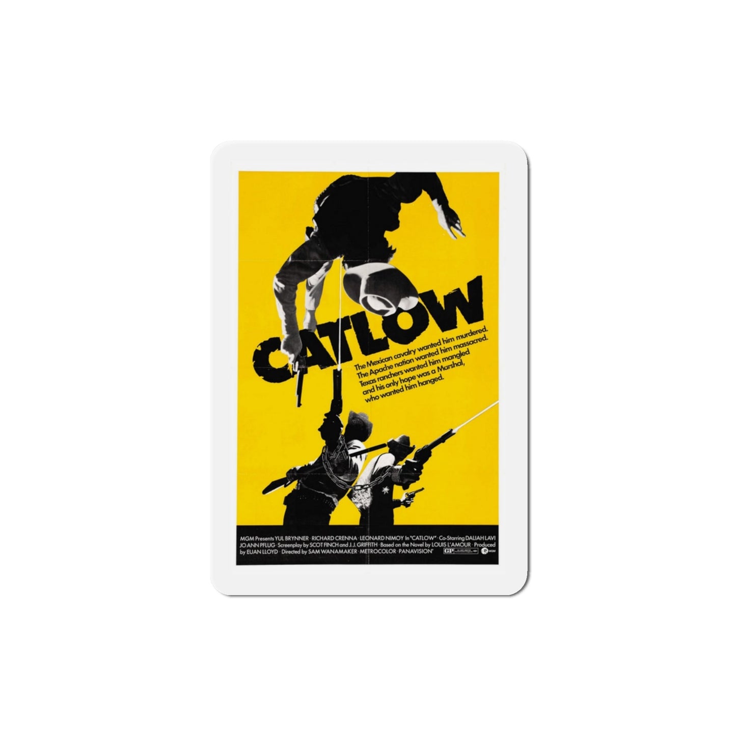 Catlow 1971 Movie Poster Die-Cut Magnet-3 Inch-The Sticker Space