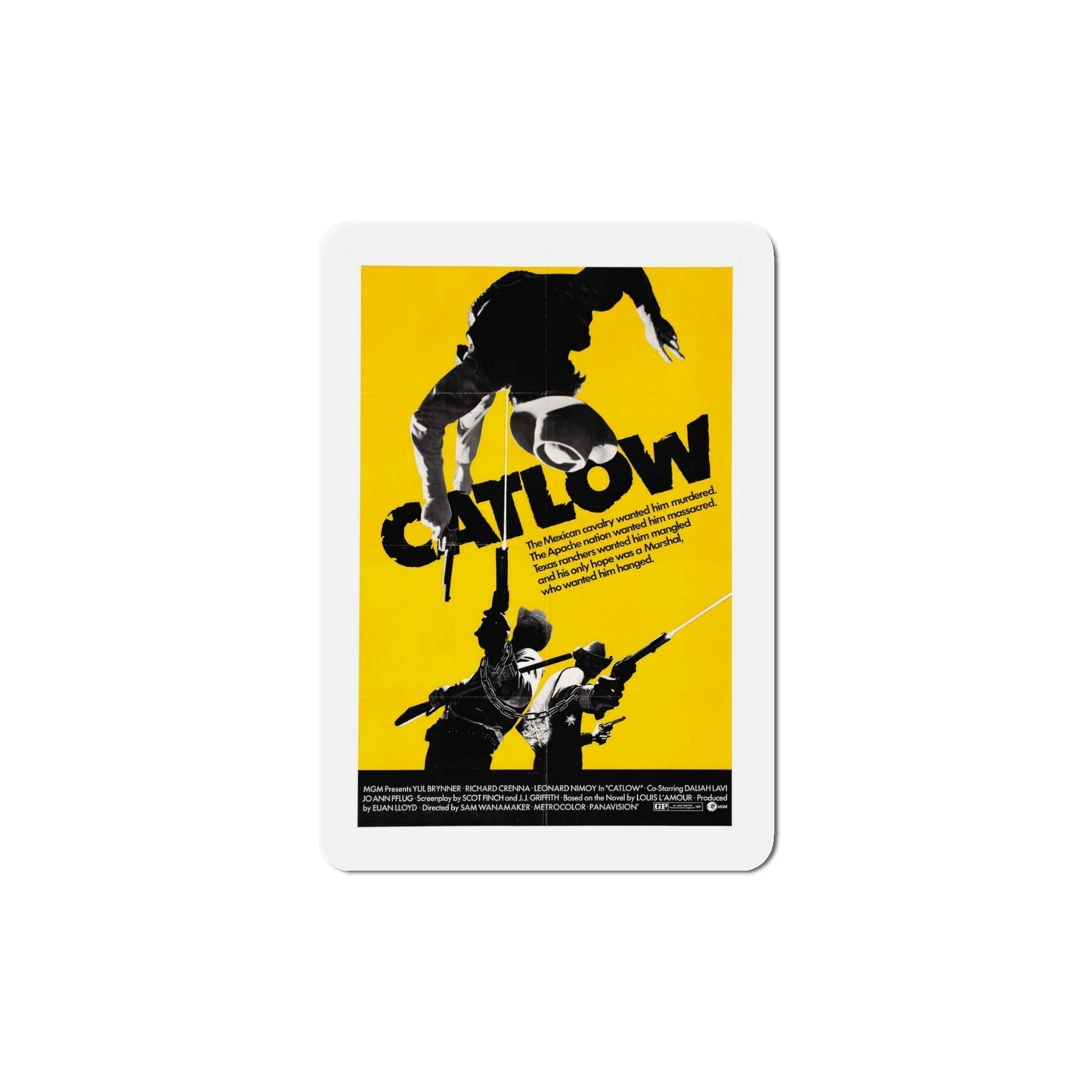 Catlow 1971 Movie Poster Die-Cut Magnet-5 Inch-The Sticker Space