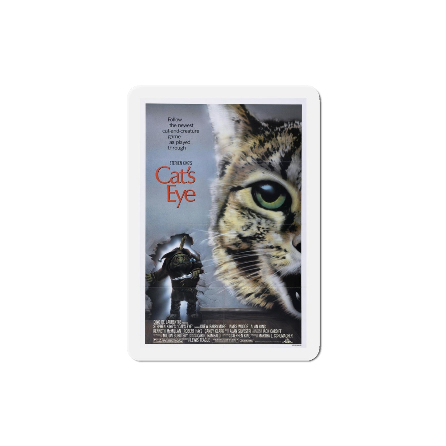 Cat's Eye 1985 Movie Poster Die-Cut Magnet-3" x 3"-The Sticker Space