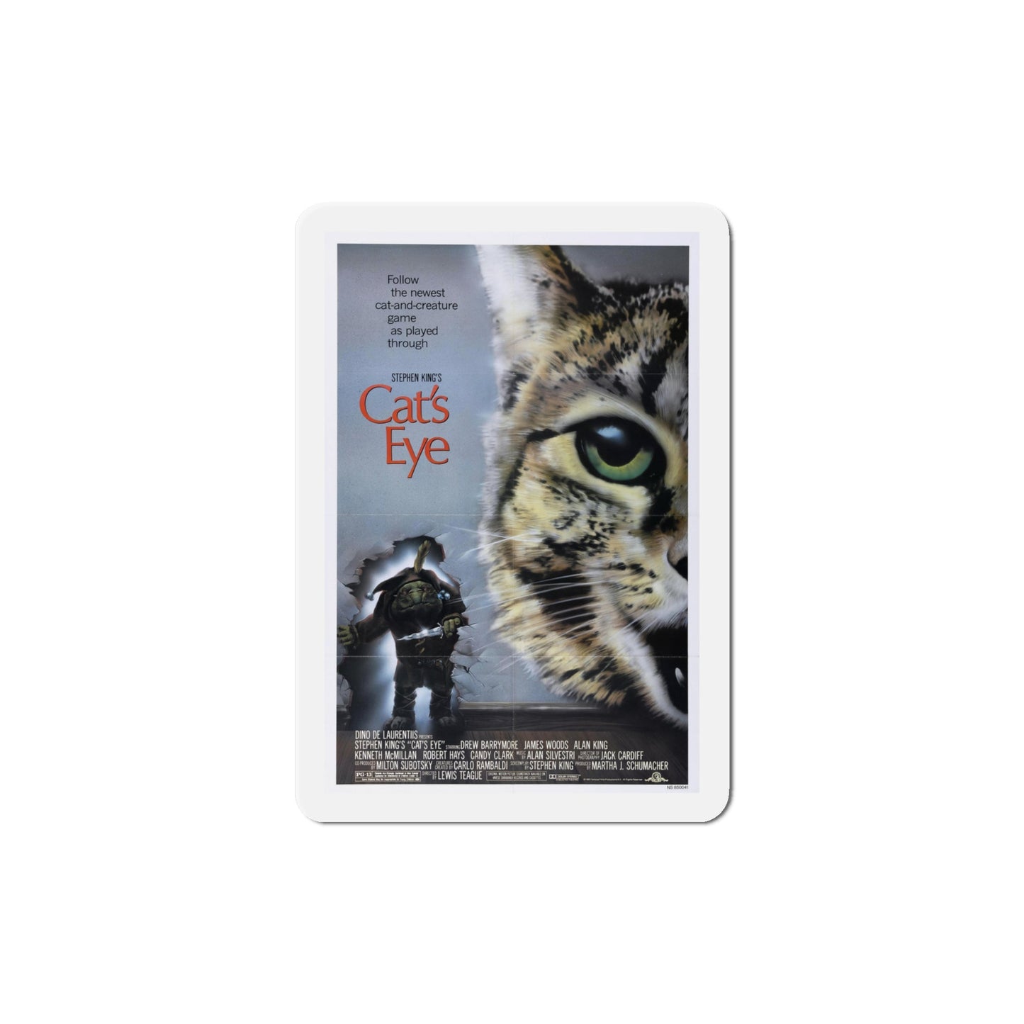 Cat's Eye 1985 Movie Poster Die-Cut Magnet-4" x 4"-The Sticker Space