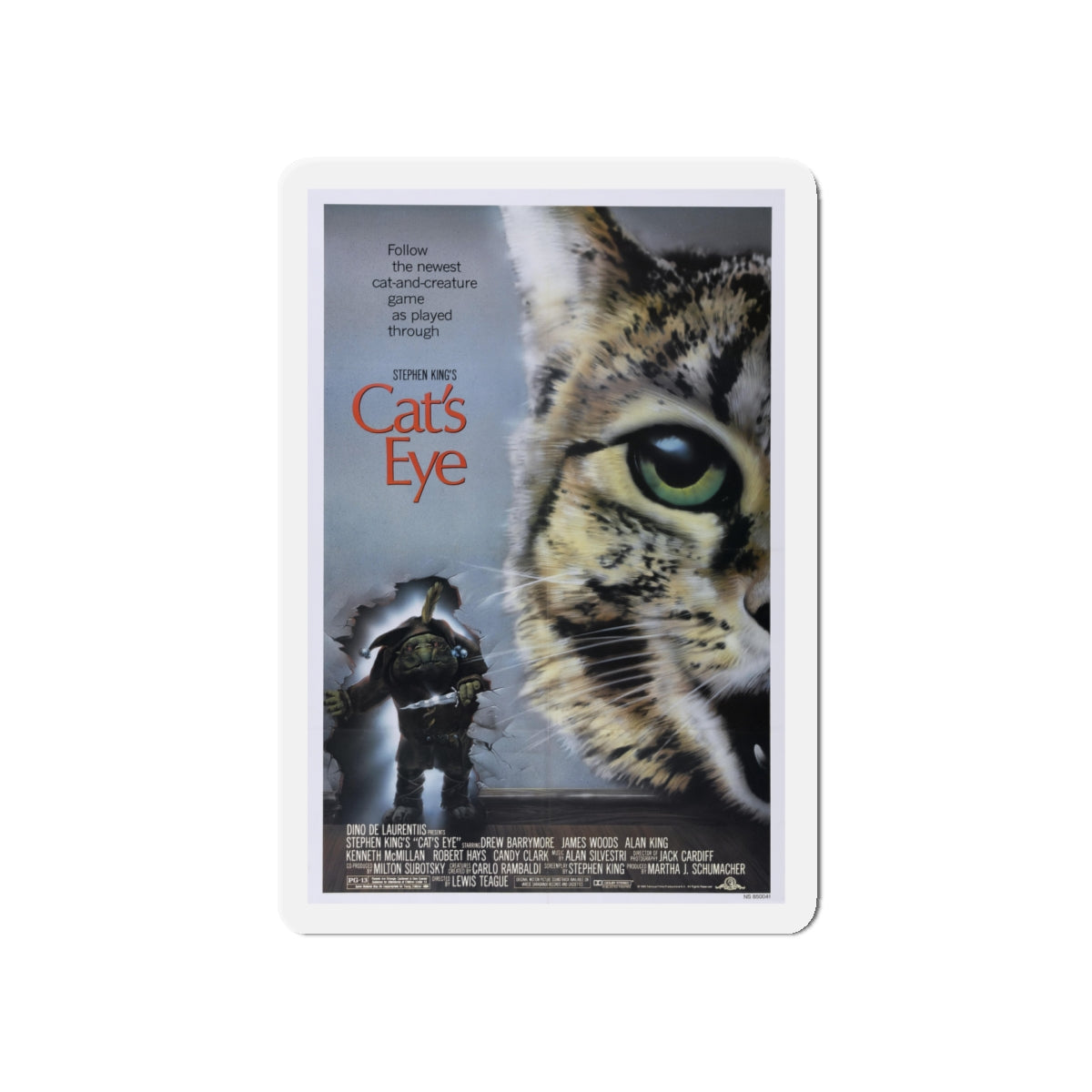 CAT'S EYE 1985 Movie Poster - Die-Cut Magnet-5" x 5"-The Sticker Space
