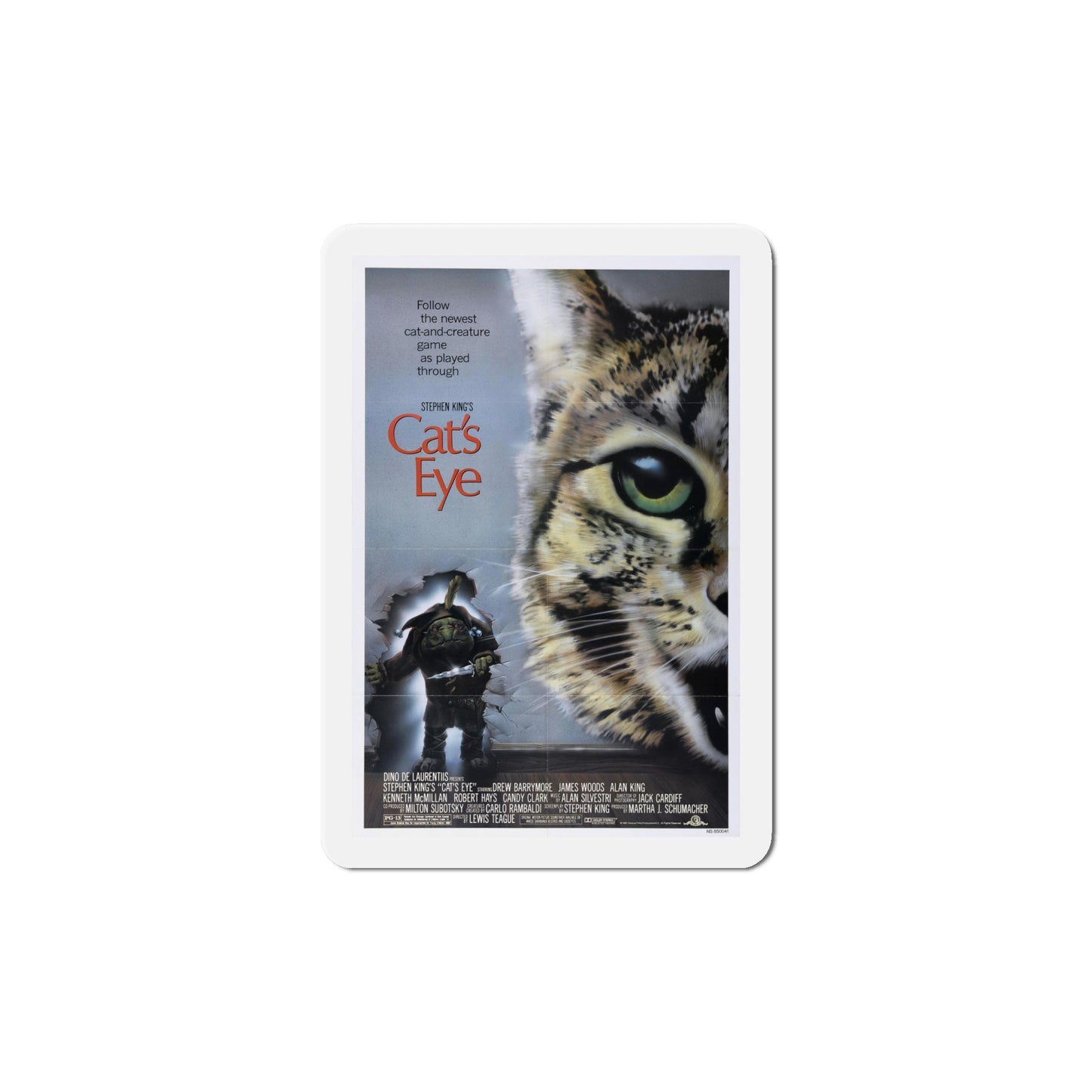 Cat's Eye 1985 Movie Poster Die-Cut Magnet-6 × 6"-The Sticker Space
