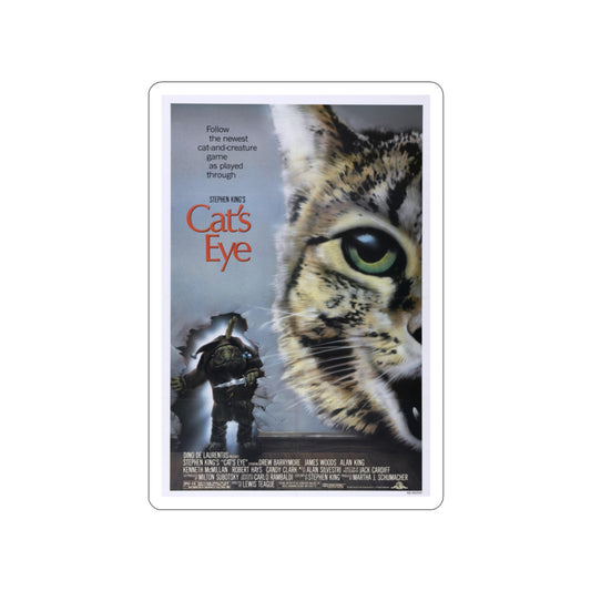 CAT'S EYE 1985 Movie Poster STICKER Vinyl Die-Cut Decal-2 Inch-The Sticker Space