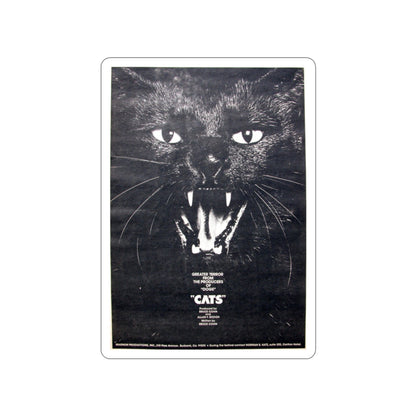 CATS (NEVER PRODUCED) 1977 Movie Poster STICKER Vinyl Die-Cut Decal-2 Inch-The Sticker Space