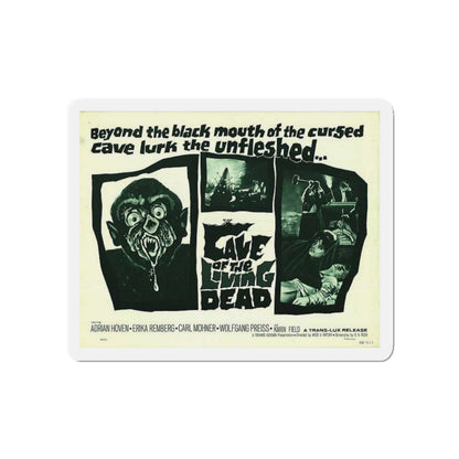 CAVE OF THE LIVING DEAD 1964 Movie Poster - Die-Cut Magnet-5" x 5"-The Sticker Space