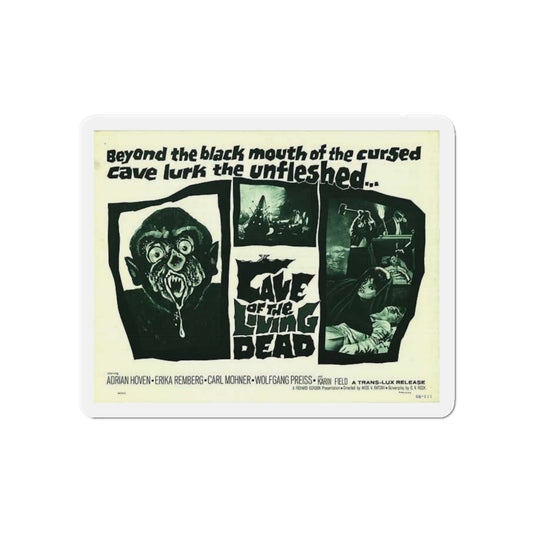 CAVE OF THE LIVING DEAD 1964 Movie Poster - Die-Cut Magnet-6 × 6"-The Sticker Space