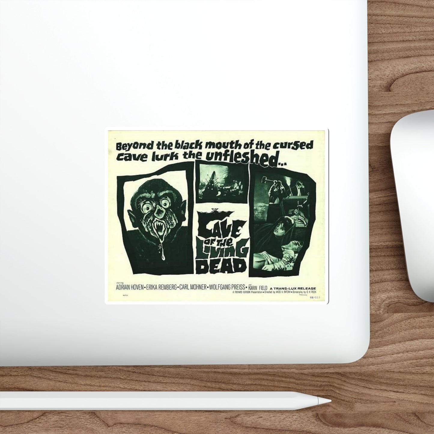 CAVE OF THE LIVING DEAD 1964 Movie Poster STICKER Vinyl Die-Cut Decal-The Sticker Space