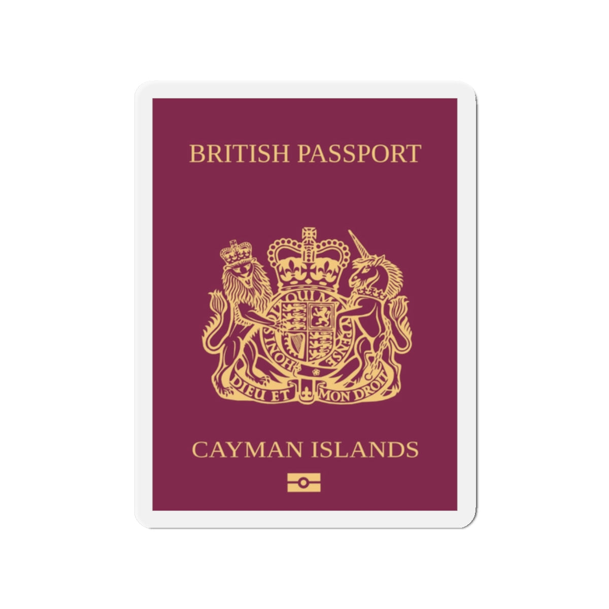 Cayman Islands Passport - Die-Cut Magnet-2" x 2"-The Sticker Space