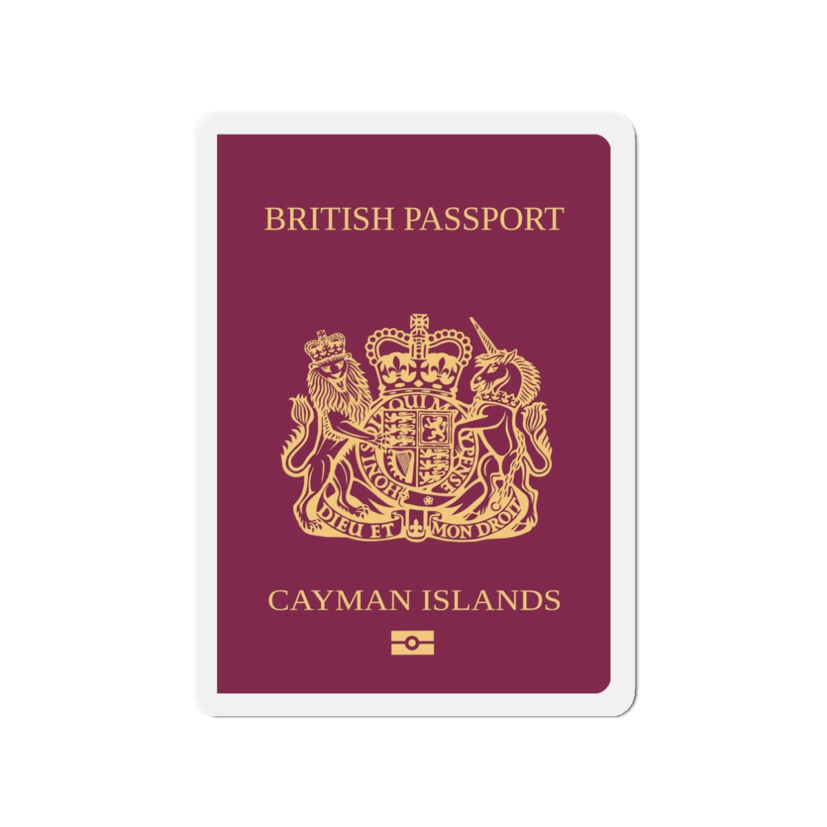 Cayman Islands Passport - Die-Cut Magnet-3" x 3"-The Sticker Space
