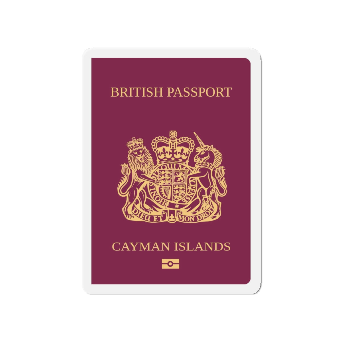 Cayman Islands Passport - Die-Cut Magnet-4" x 4"-The Sticker Space