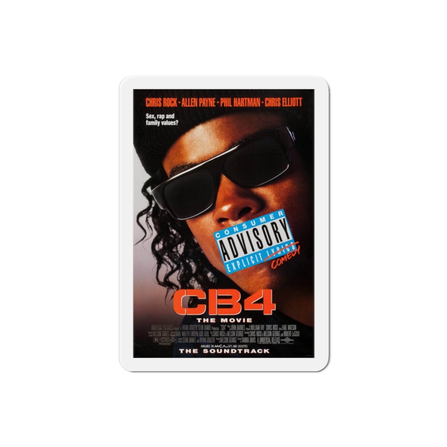 CB4 1993 Movie Poster Die-Cut Magnet-2" x 2"-The Sticker Space