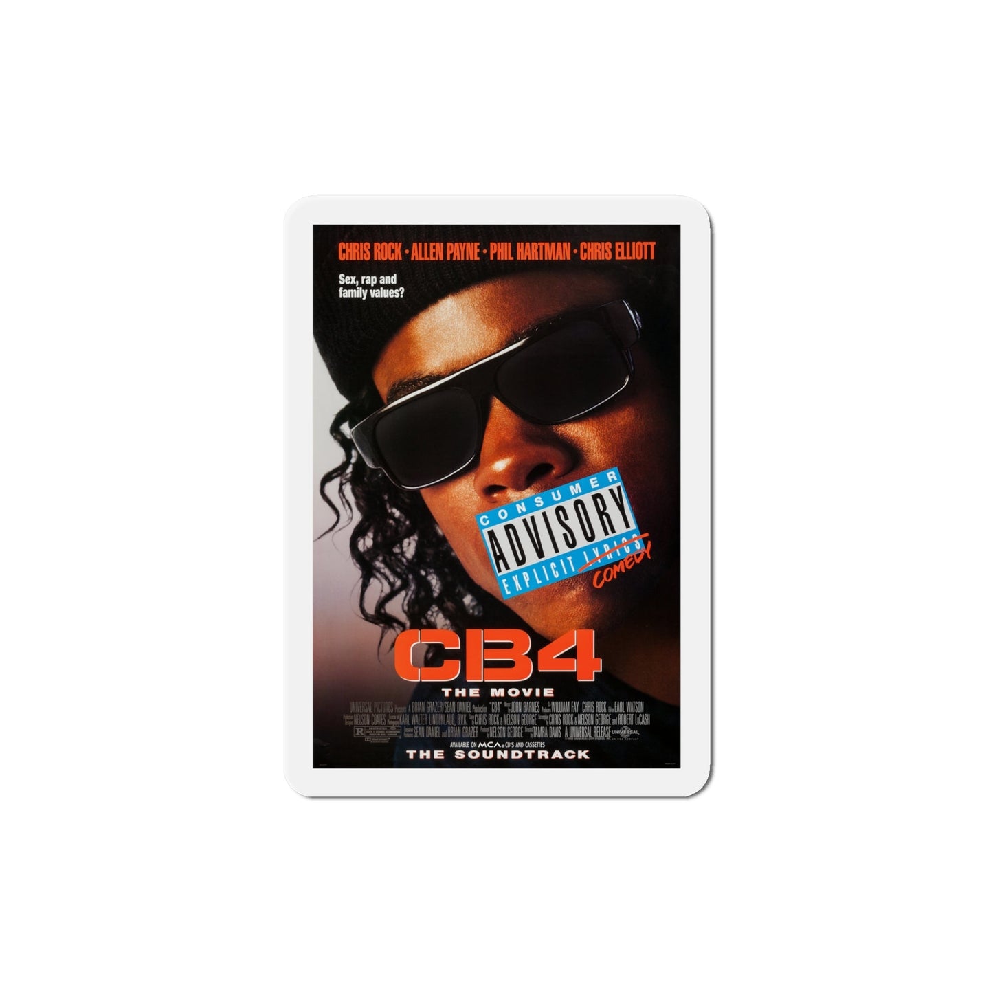 CB4 1993 Movie Poster Die-Cut Magnet-5" x 5"-The Sticker Space
