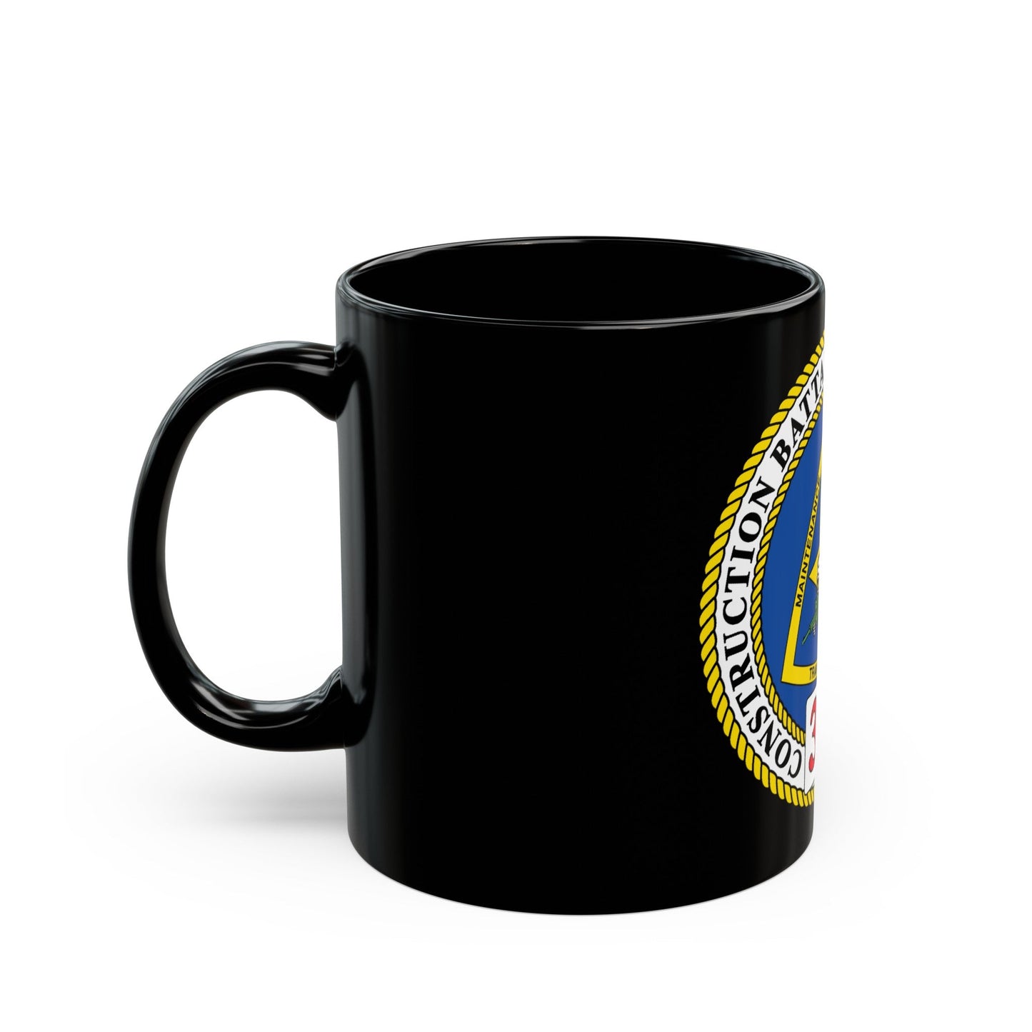 CBMU 303 (U.S. Navy) Black Coffee Mug-The Sticker Space