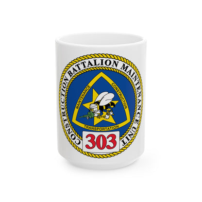 CBMU 303 (U.S. Navy) White Coffee Mug-15oz-The Sticker Space