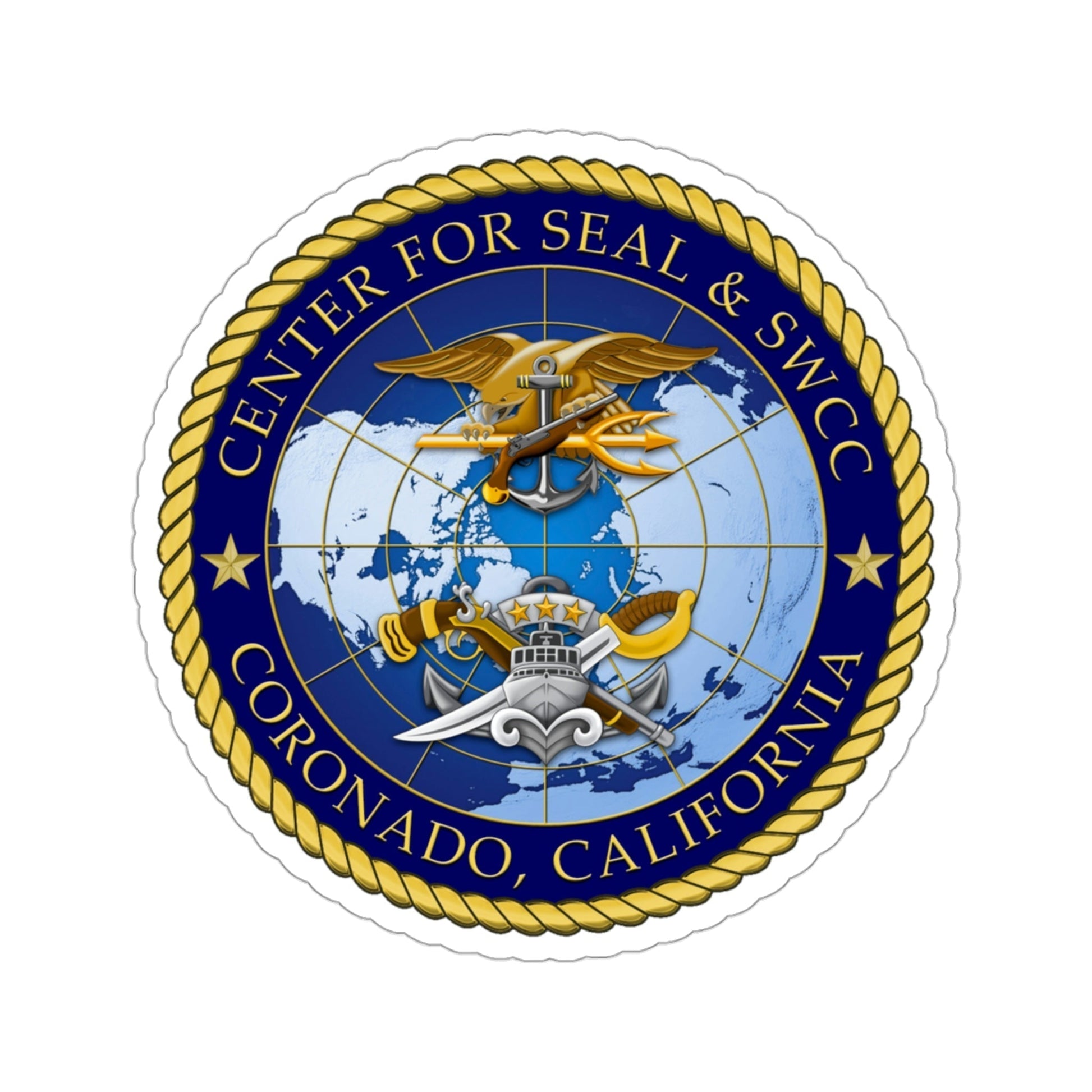 Center for SEAL and SWCC (U.S. Navy) STICKER Vinyl Die-Cut Decal-3 Inch-The Sticker Space
