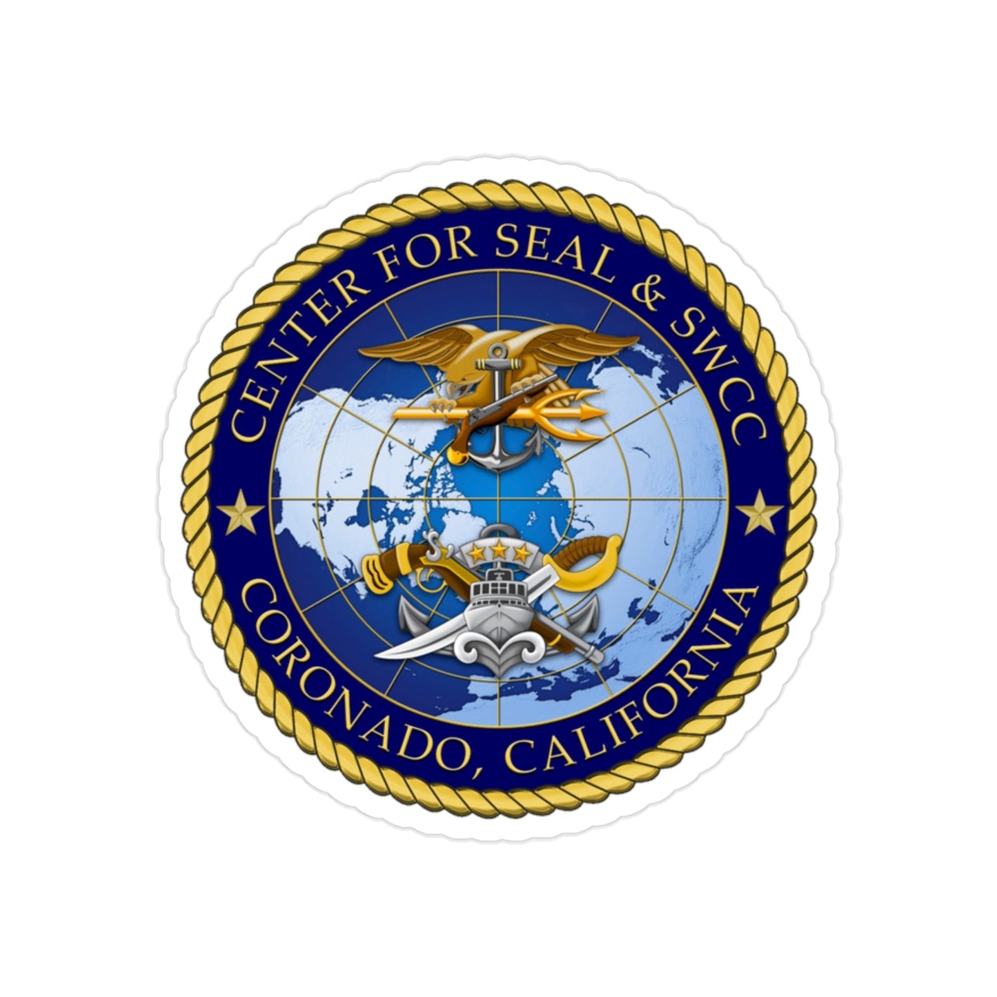 Center for SEAL and SWCC (U.S. Navy) Transparent STICKER Die-Cut Vinyl Decal-2 Inch-The Sticker Space