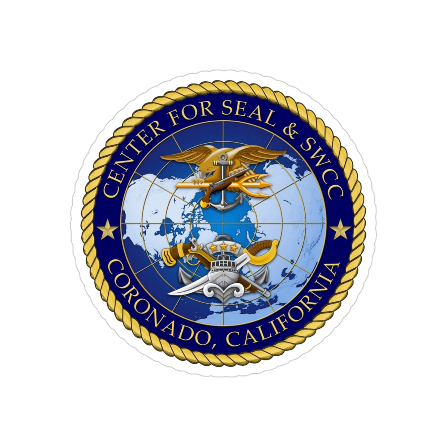 Center for SEAL and SWCC (U.S. Navy) Transparent STICKER Die-Cut Vinyl Decal-3 Inch-The Sticker Space