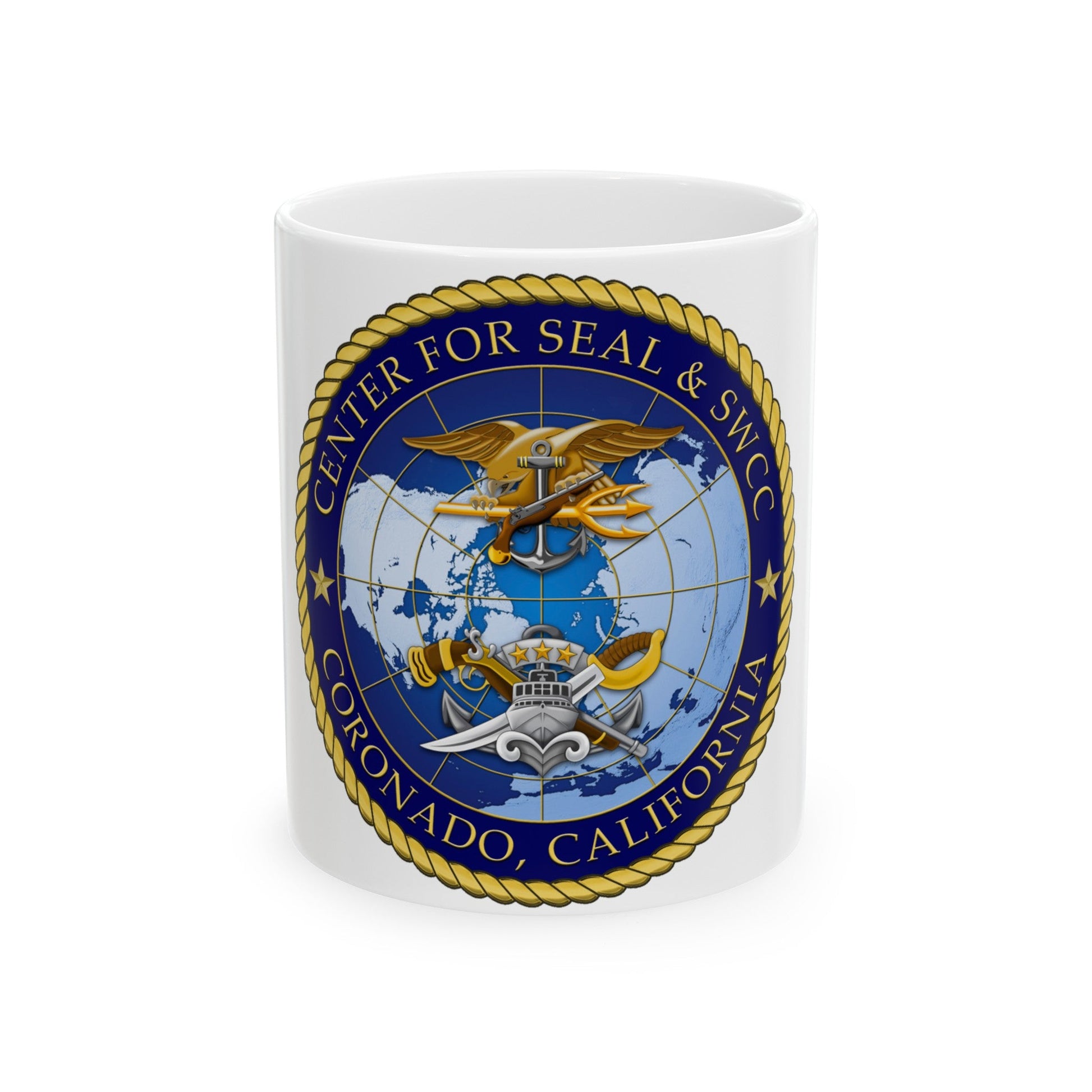 Center for SEAL and SWCC (U.S. Navy) White Coffee Mug-11oz-The Sticker Space