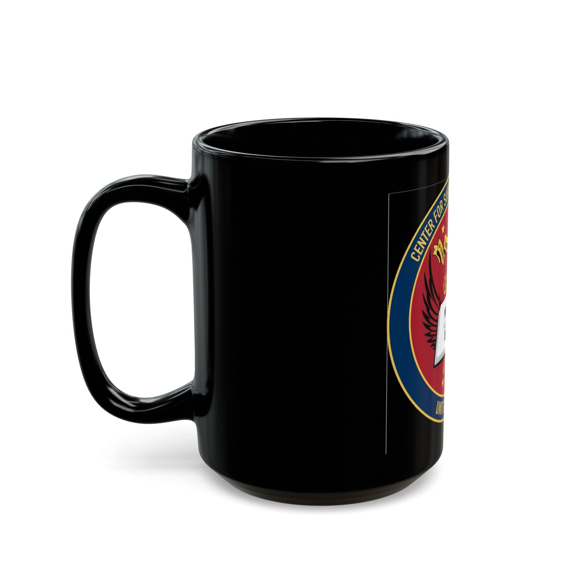 Center For Service Combat Systems Unit Great Lakes (U.S. Navy) Black Coffee Mug-The Sticker Space