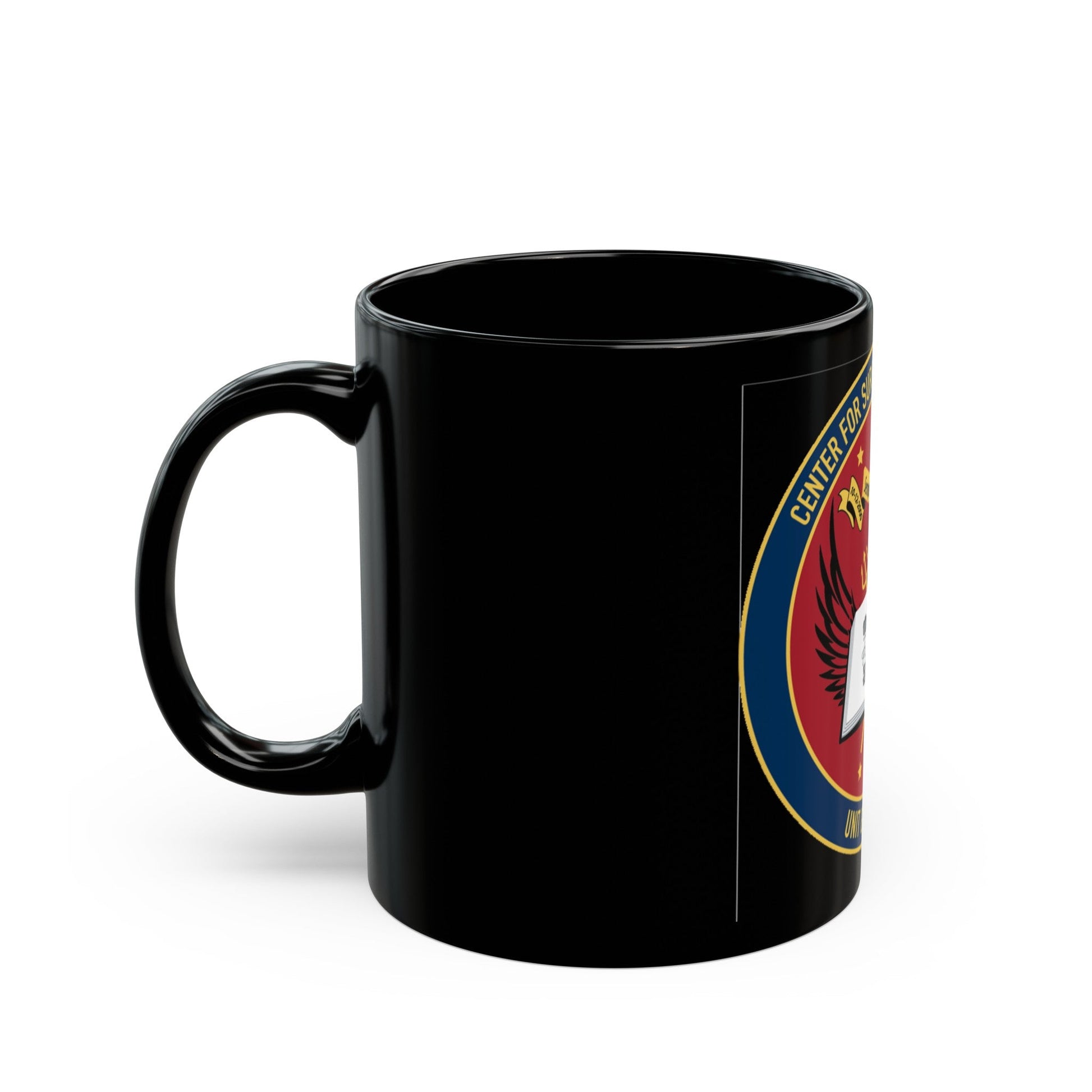 Center For Service Combat Systems Unit Great Lakes (U.S. Navy) Black Coffee Mug-The Sticker Space