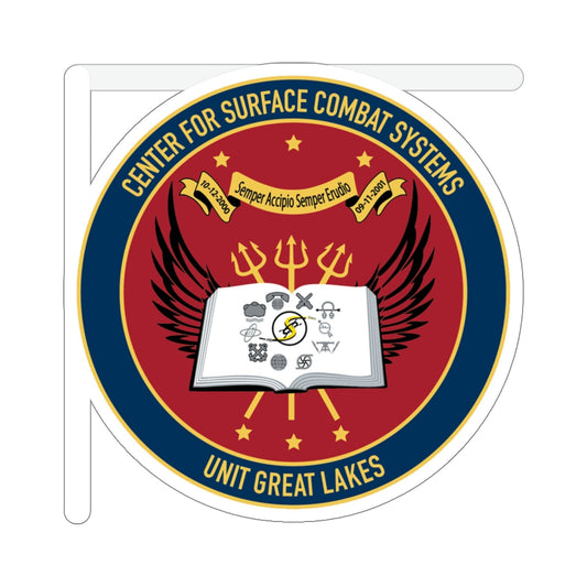 Center For Service Combat Systems Unit Great Lakes (U.S. Navy) STICKER Vinyl Die-Cut Decal-6 Inch-The Sticker Space