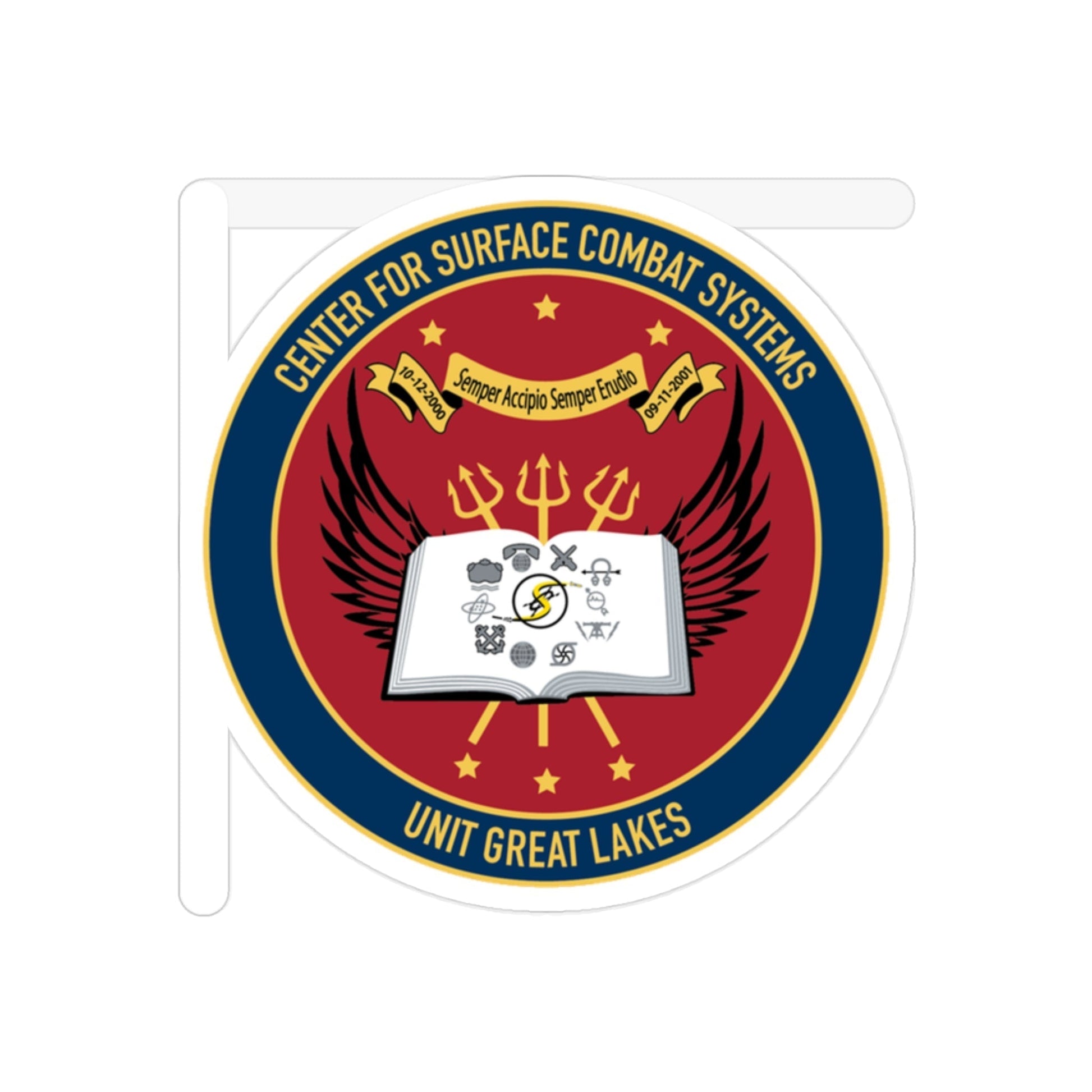 Center For Service Combat Systems Unit Great Lakes (U.S. Navy) Transparent STICKER Die-Cut Vinyl Decal-2 Inch-The Sticker Space
