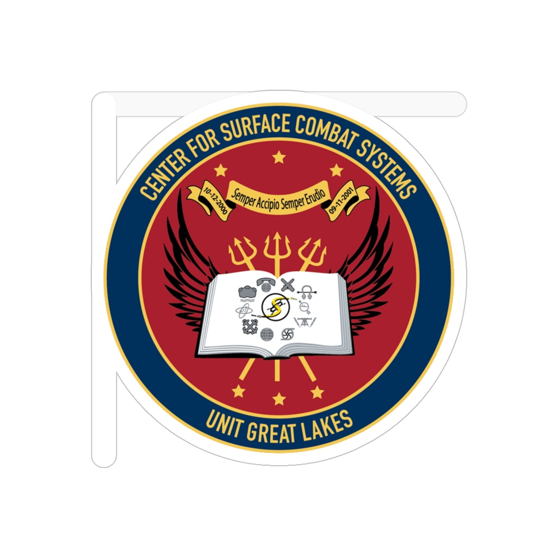Center For Service Combat Systems Unit Great Lakes (U.S. Navy) Transparent STICKER Die-Cut Vinyl Decal-5 Inch-The Sticker Space