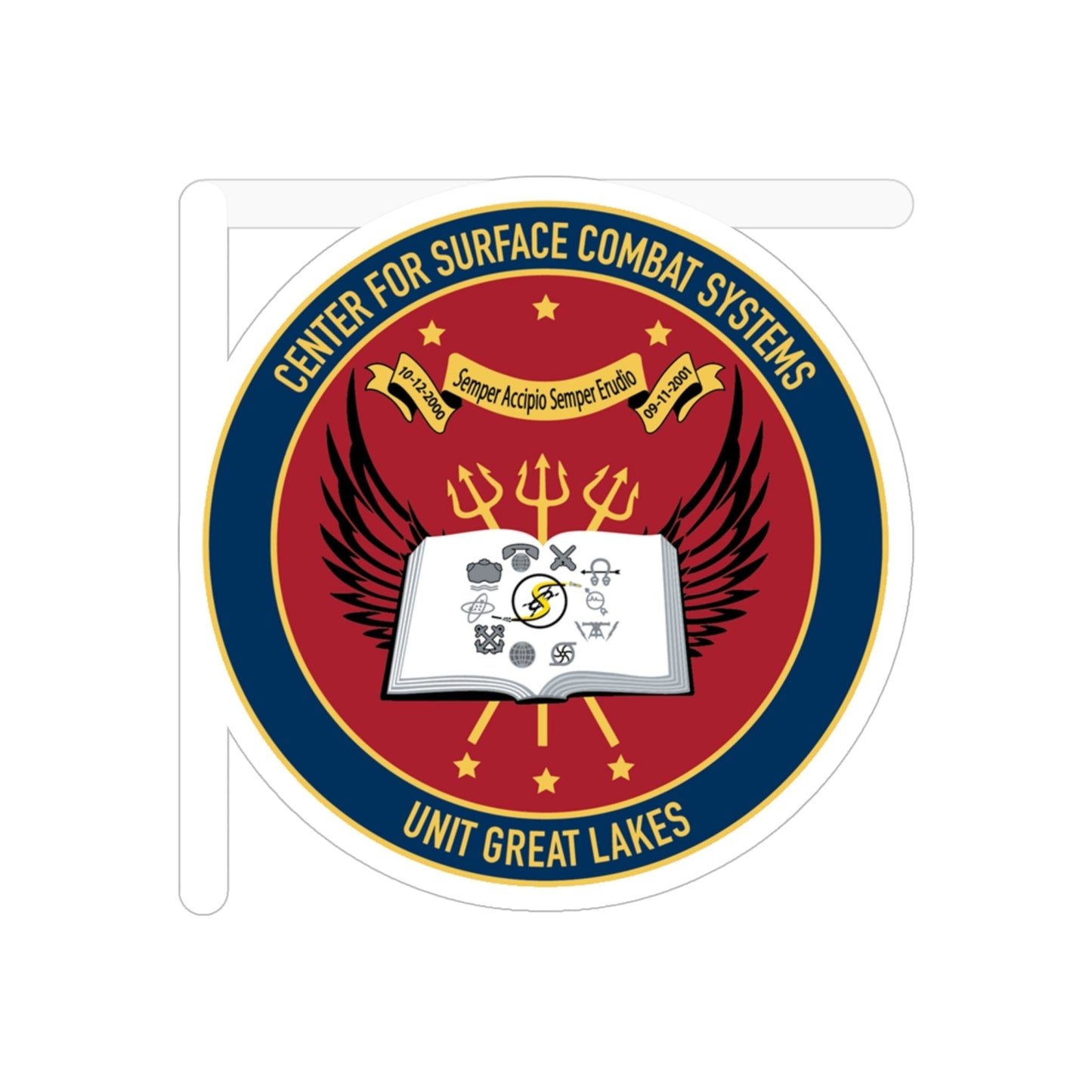 Center For Service Combat Systems Unit Great Lakes (U.S. Navy) Transparent STICKER Die-Cut Vinyl Decal-6 Inch-The Sticker Space
