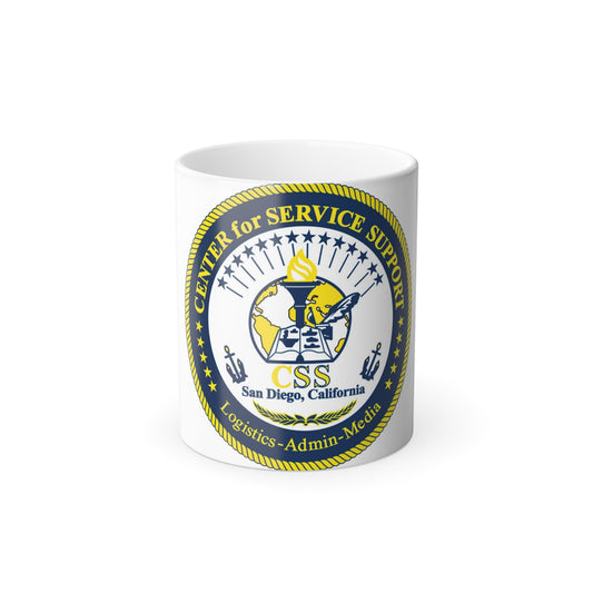 Center for Service Support San DiegoCA CSS (U.S. Navy) Color Changing Mug 11oz-11oz-The Sticker Space