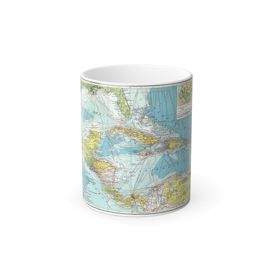 Central America (1913) (Map) Color Changing Mug 11oz-11oz-The Sticker Space