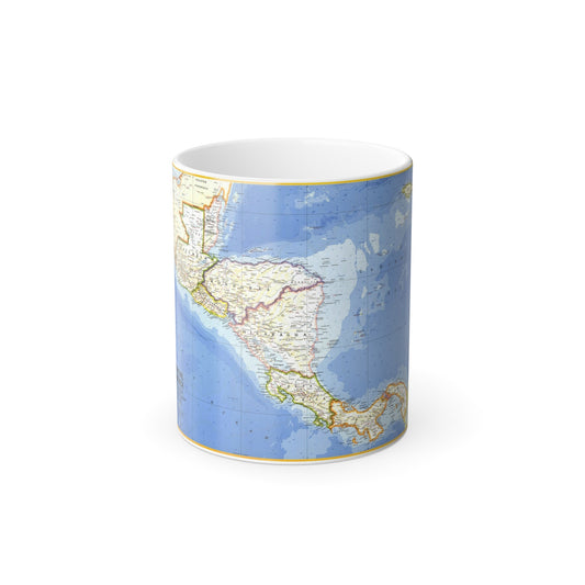 Central America (1973) (Map) Color Changing Mug 11oz-11oz-The Sticker Space