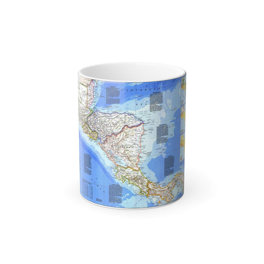 Central America (1986) (Map) Color Changing Mug 11oz-11oz-The Sticker Space
