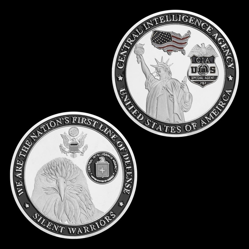 Central Intelligence Agency CIA - Silver Plated Challenge Coin-The Sticker Space