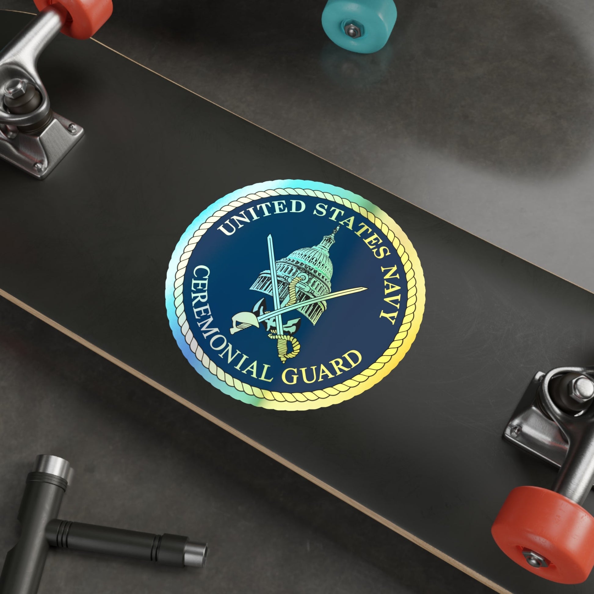 Ceremonial Guard (U.S. Navy) Holographic STICKER Die-Cut Vinyl Decal-The Sticker Space